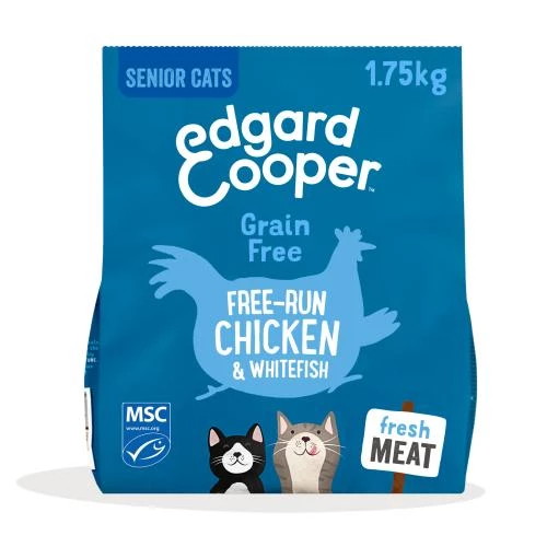 Edgard & Cooper Grain Free Chicken & Whitefish Dry Senior Cat Food