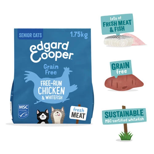 Edgard & Cooper Grain Free Chicken & Whitefish Dry Senior Cat Food - Image 2