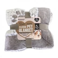 Rosewood Luxury Fleece Dog Blanket Grey
