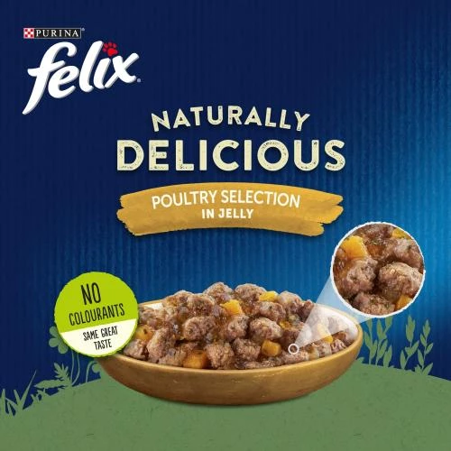 Felix Naturally Delicious Poultry Selection In Jelly Adult Cat Food - Image 4