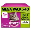 Whiskas 1+ Fish & Meaty Selection In Jelly Wet Adult Cat Food