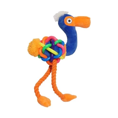 Rosewood Jolly Doggy Tough Multi Texture Flamingo Dog Toy