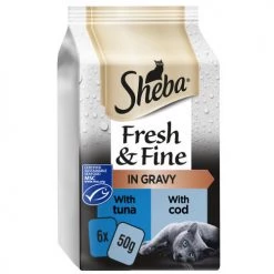 Sheba Fresh & Fine Tuna & Cod In Gravy Wet Adult Cat Food