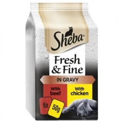 Sheba Fresh & Fine Beef & Chicken In Gravy Wet Adult Cat Food