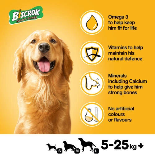 Pedigree Biscrok Gravy Bones Biscuit Original Adult Dog Treat - Image 6