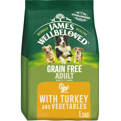James Wellbeloved Grain Free Turkey & Vegetables Dry Adult Dog Food