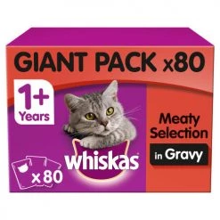 Whiskas 1+ Meat Selection In Gravy Wet Adult Cat Food