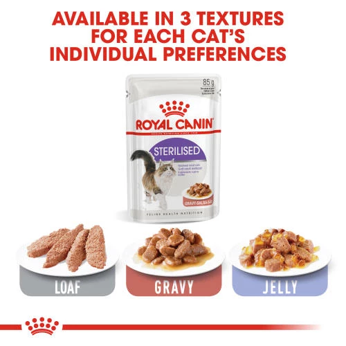 Royal Canin Sterilised Adult In Gravy Wet Cat Food Pouches - Image 5