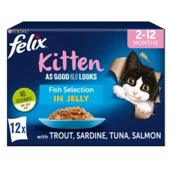 Felix As Good As It Looks Fish Selection In Jelly Kitten Food