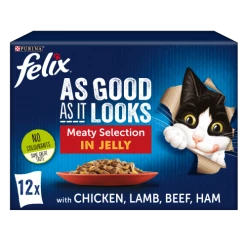 Felix As Good As It Looks 1+ Meaty Selection In Jelly Cat Food
