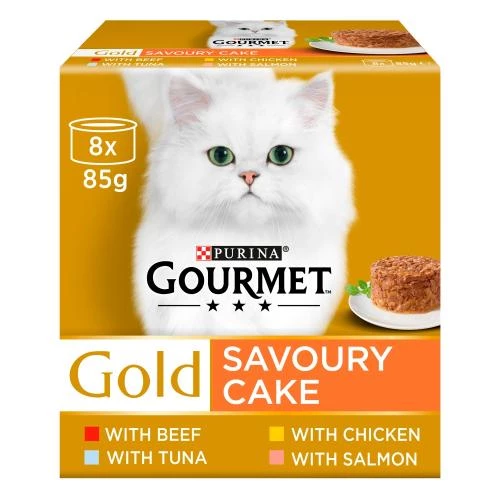 Gourmet Gold Meat & Fish Savoury Cake Adult Cat Food