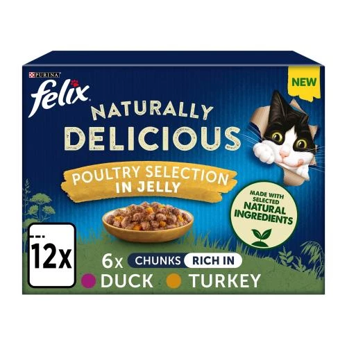 Felix Naturally Delicious Poultry Selection In Jelly Adult Cat Food - Image 2
