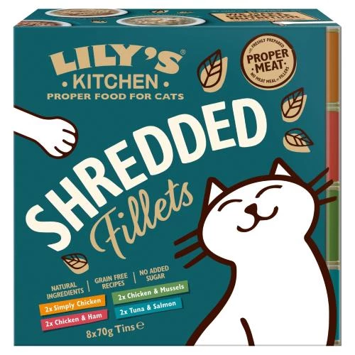 Lily's Kitchen Lilys Kitchen Shredded Fillets Multipack Adult Cat Food - Image 2