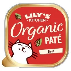 Lily's Kitchen Lilys Kitchen Beef Organic Pate Complete Wet Cat Food