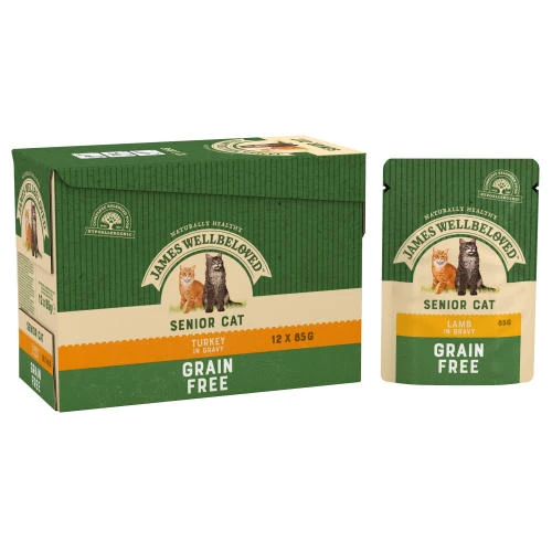 James Wellbeloved Grain Free Turkey Senior Cat Pouches - Image 3