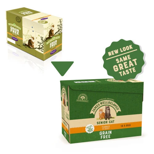 James Wellbeloved Grain Free Turkey Senior Cat Pouches - Image 2