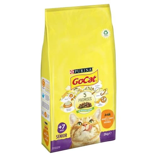 Go Cat Go-Cat Chicken Rice & Vegetables Dry Senior Cat Food - Image 2