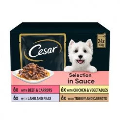 Cesar Pouch Deliciously Fresh Favourites In Sauce Adult Dog Food