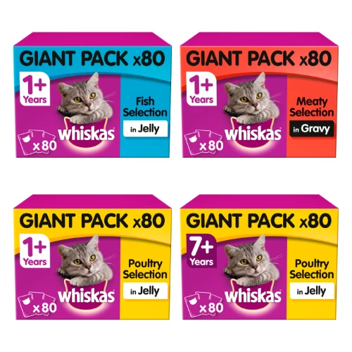 WHISKAS Bulk Saver Packs Wet Cat Food