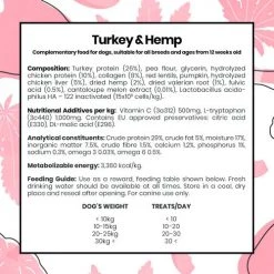 Pooch & Mutt Meaty Treats Turkey & Hemp Calming Dog Treats