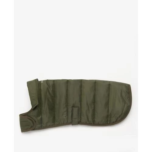 Barbour Baffle Quilt Dog Coat In Olive - Image 2