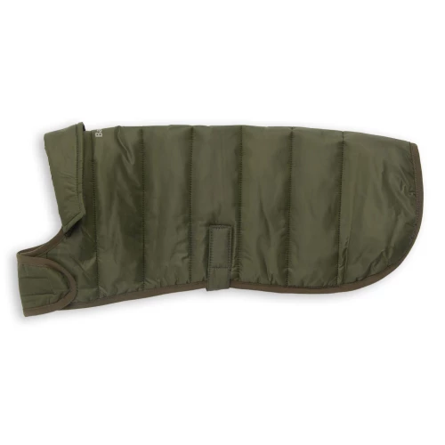 Barbour Baffle Quilt Dog Coat In Olive