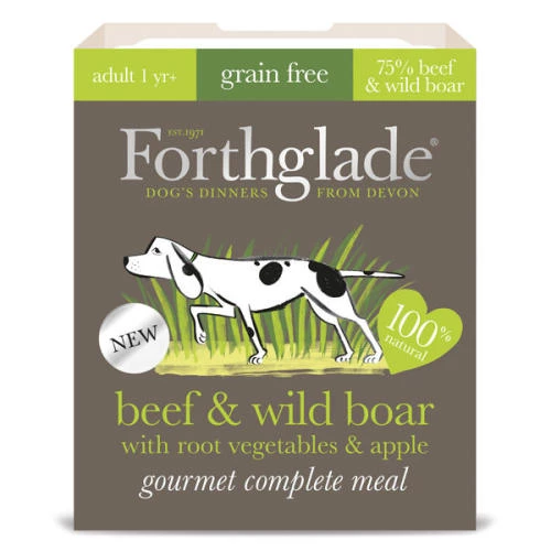 Forthglade Gourmet Beef & Wild Boar With Root Vegetables & Apple Adult Dog Food - Image 2