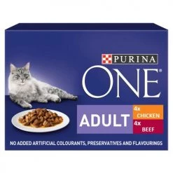 Purina ONE Chicken & Beef Mini Fillets In Gravy Adult Cat Food