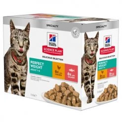 Hills Science Plan Adult Perfect Weight Wet Cat Food Multipack Chicken & Salmon