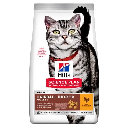 Hills Science Plan Adult Hairball & Indoor Dry Cat Food Chicken