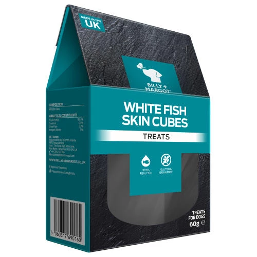 Billy & Margot Whitefish Skin Cubes Dog Treats