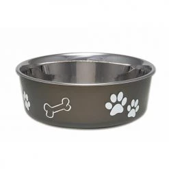 Loving Pets Bella Bowls Stainless Steel Espresso Dog Bowl
