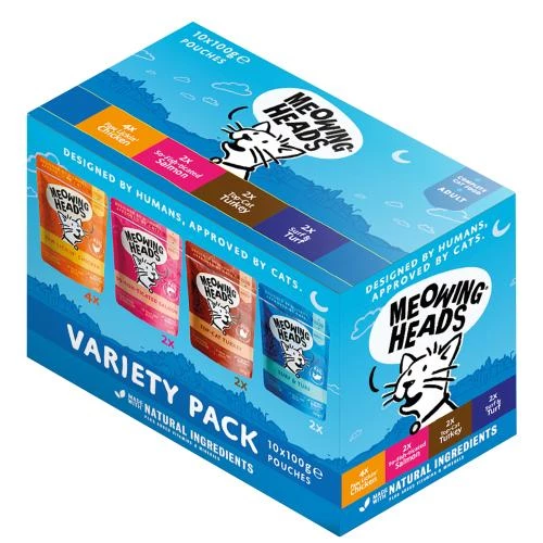 Meowing Heads Variety Pack Wet Adult Cat Food