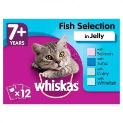 Whiskas 7+ Fish Selection In Jelly Cat Food Pouches